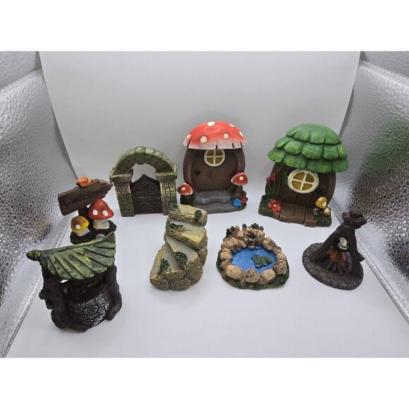 Fairy garden miniatures lot NEW 8 PCS - Picture 1 of 7